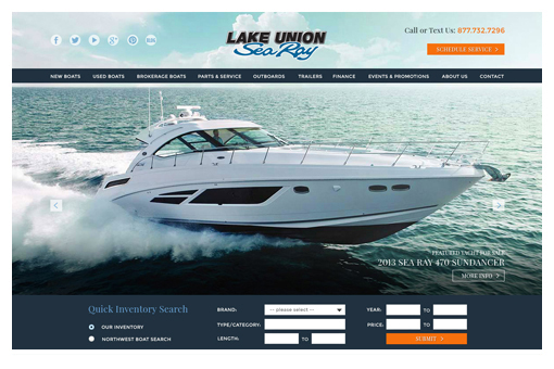 Lake Union Sea Ray web site