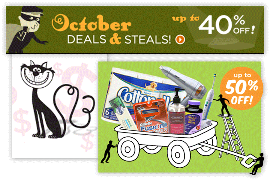 drugstore.com spot illustrations
